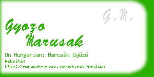gyozo marusak business card